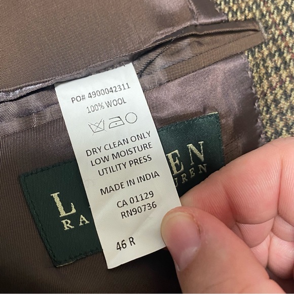 :::NWT:::Mens Lauren Ralph Lauren 100% wool blazer size 46R - Picture 14 of 15